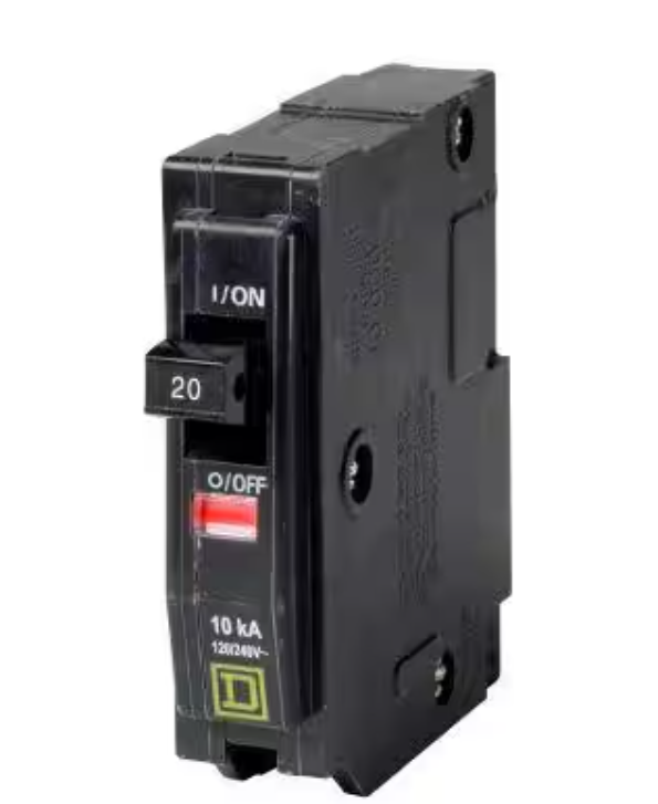 Square D QO 20A Single Pole Breaker